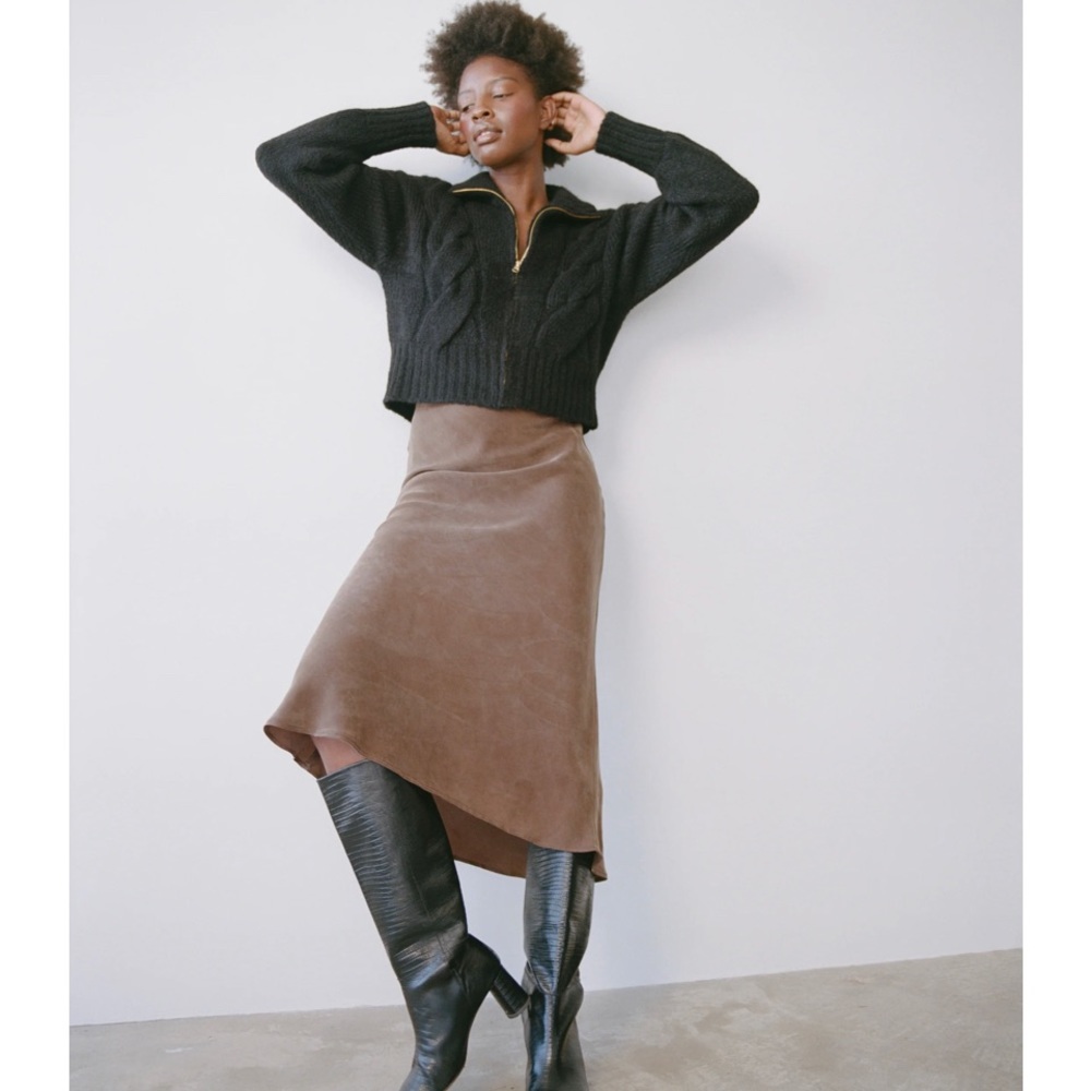Ozma Grace Slip Skirt Cupro Manzanita XS